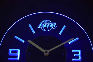 Los Angeles Lakers Modern LED Neon Wall Clock