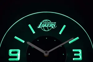 Los Angeles Lakers Modern LED Neon Wall Clock