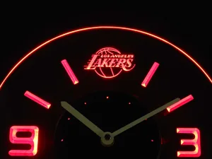 Los Angeles Lakers Modern LED Neon Wall Clock