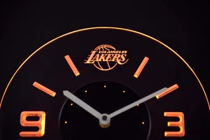 Los Angeles Lakers Modern LED Neon Wall Clock