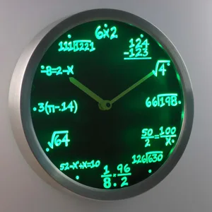 Math Equations LED Neon Wall Clock