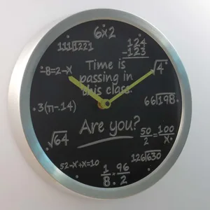Math Equations Time is Passing LED Neon Wall Clock