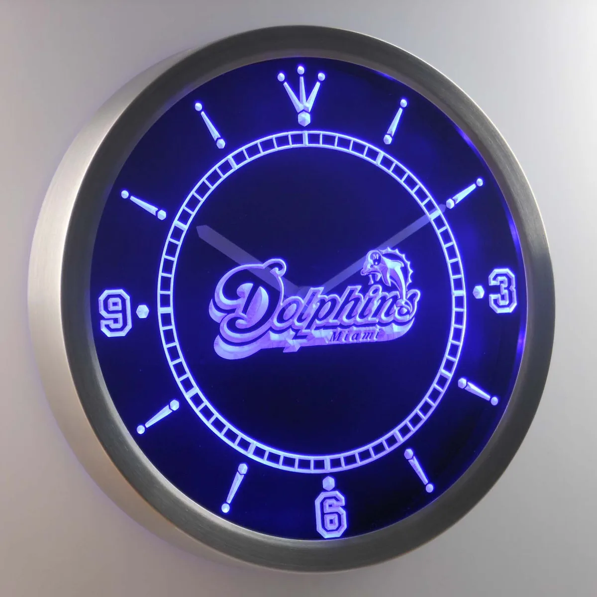 Miami Dolphins LED Neon Wall Clock