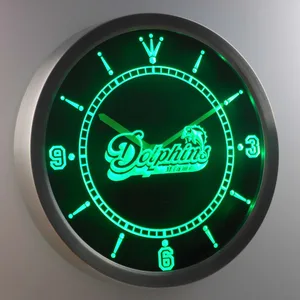 Miami Dolphins LED Neon Wall Clock