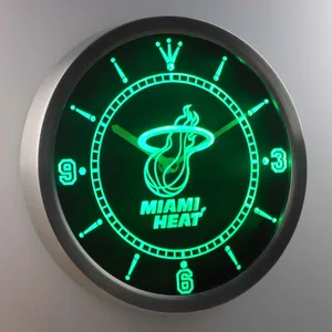 Miami Heat LED Neon Wall Clock