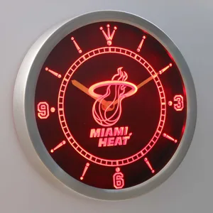 Miami Heat LED Neon Wall Clock