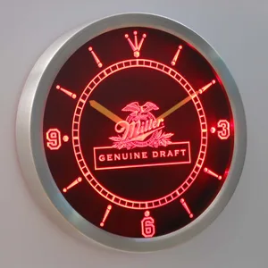Miller Genuine Draft LED Neon Wall Clock