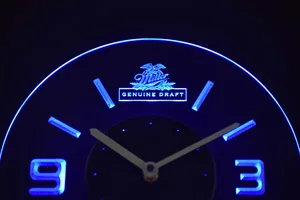 Miller Genuine Draft Modern LED Neon Wall Clock