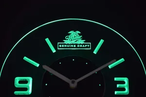 Miller Genuine Draft Modern LED Neon Wall Clock