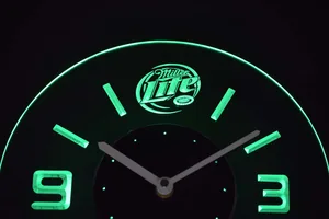 Miller Lite Modern LED Neon Wall Clock