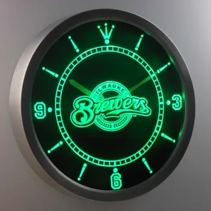 Milwaukee Brewers LED Neon Wall Clock