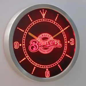 Milwaukee Brewers LED Neon Wall Clock