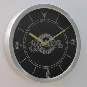 Milwaukee Brewers LED Neon Wall Clock