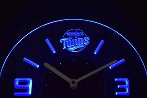 Minnesota Twins Modern LED Neon Wall Clock - Legacy Edition