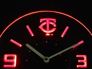 Minnesota Twins Modern LED Neon Wall Clock