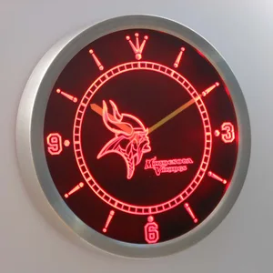 Minnesota Vikings LED Neon Wall Clock
