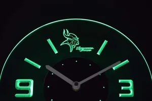 Minnesota Vikings Modern LED Neon Wall Clock