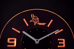 Minnesota Vikings Modern LED Neon Wall Clock