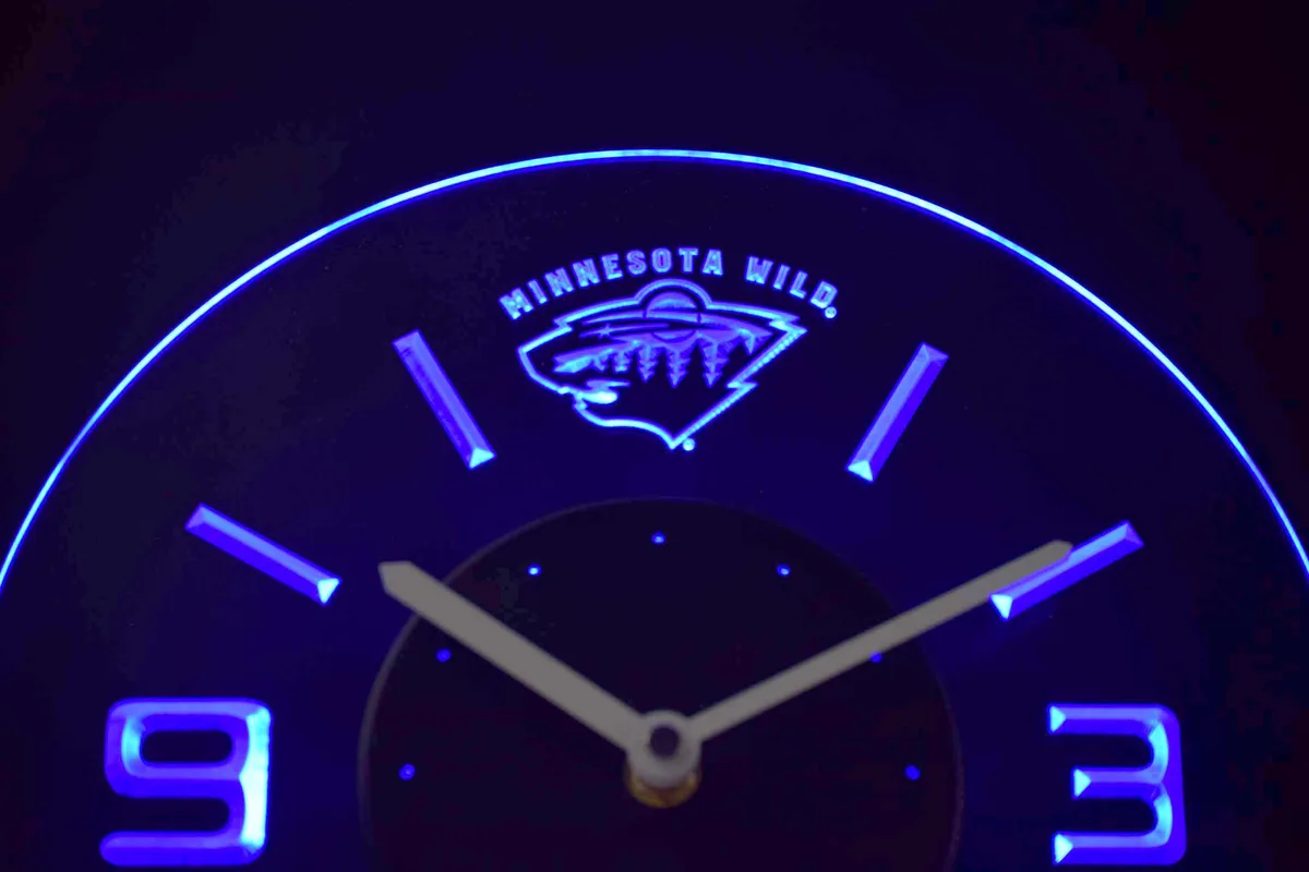 Minnesota Wild Modern LED Neon Wall Clock