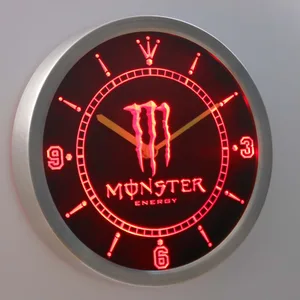 Monster LED Neon Wall Clock