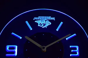 Nashville Predators Modern LED Neon Wall Clock