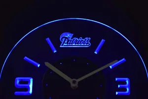 New England Patriots Modern LED Neon Wall Clock