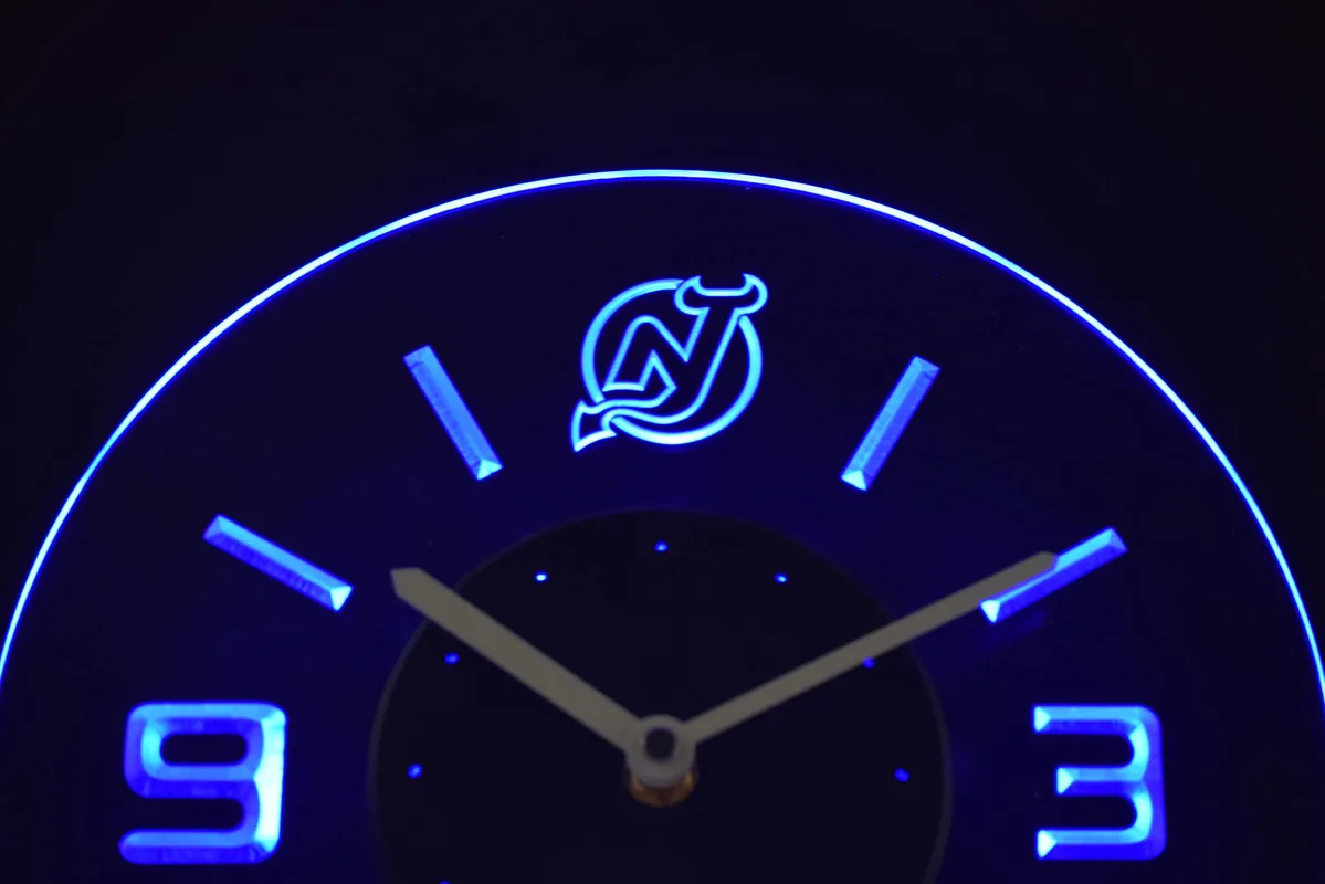 New Jersey Devils Modern LED Neon Wall Clock