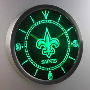 New Orleans Saints LED Neon Wall Clock