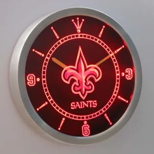 New Orleans Saints LED Neon Wall Clock