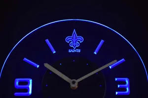 New Orleans Saints Modern LED Neon Wall Clock