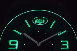 New York Jets Modern LED Neon Wall Clock