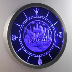 New York Mets LED Neon Wall Clock