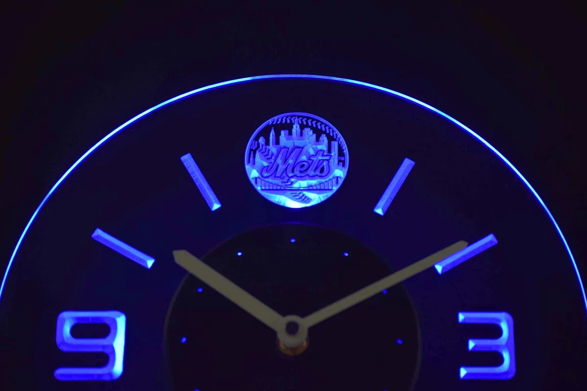New York Mets Modern LED Neon Wall Clock