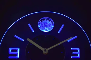 New York Mets Modern LED Neon Wall Clock