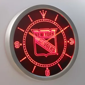 New York Rangers LED Neon Wall Clock