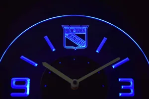 New York Rangers Modern LED Neon Wall Clock