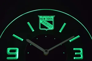 New York Rangers Modern LED Neon Wall Clock