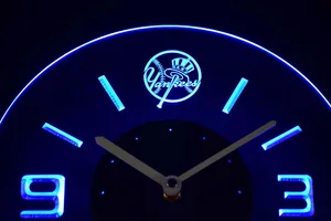 New York Yankees Modern LED Neon Wall Clock
