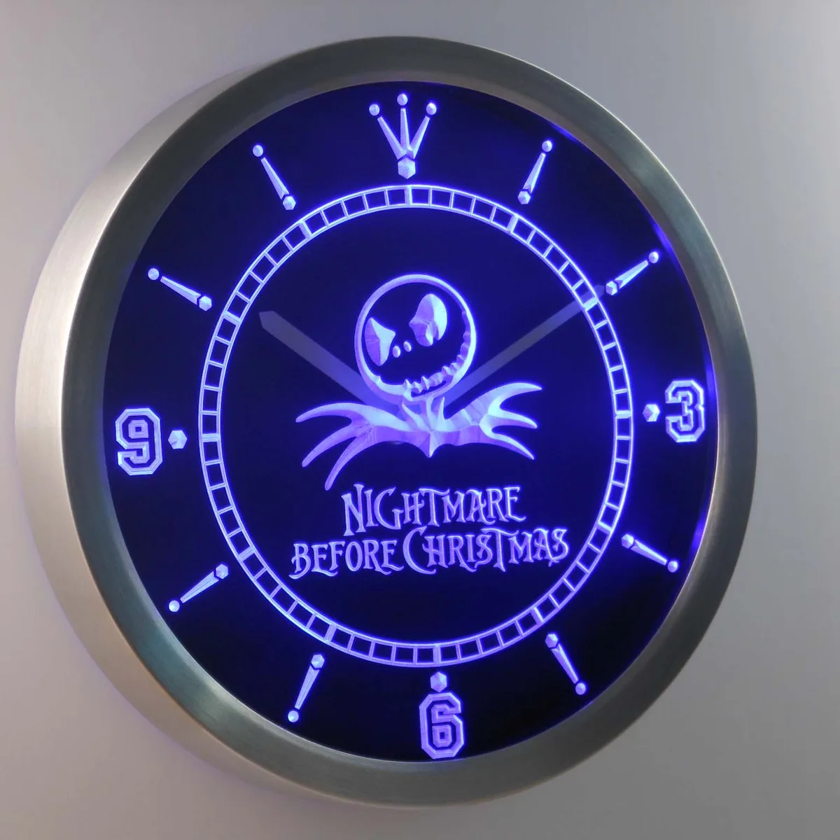Nightmare Before Christmas LED Neon Wall Clock