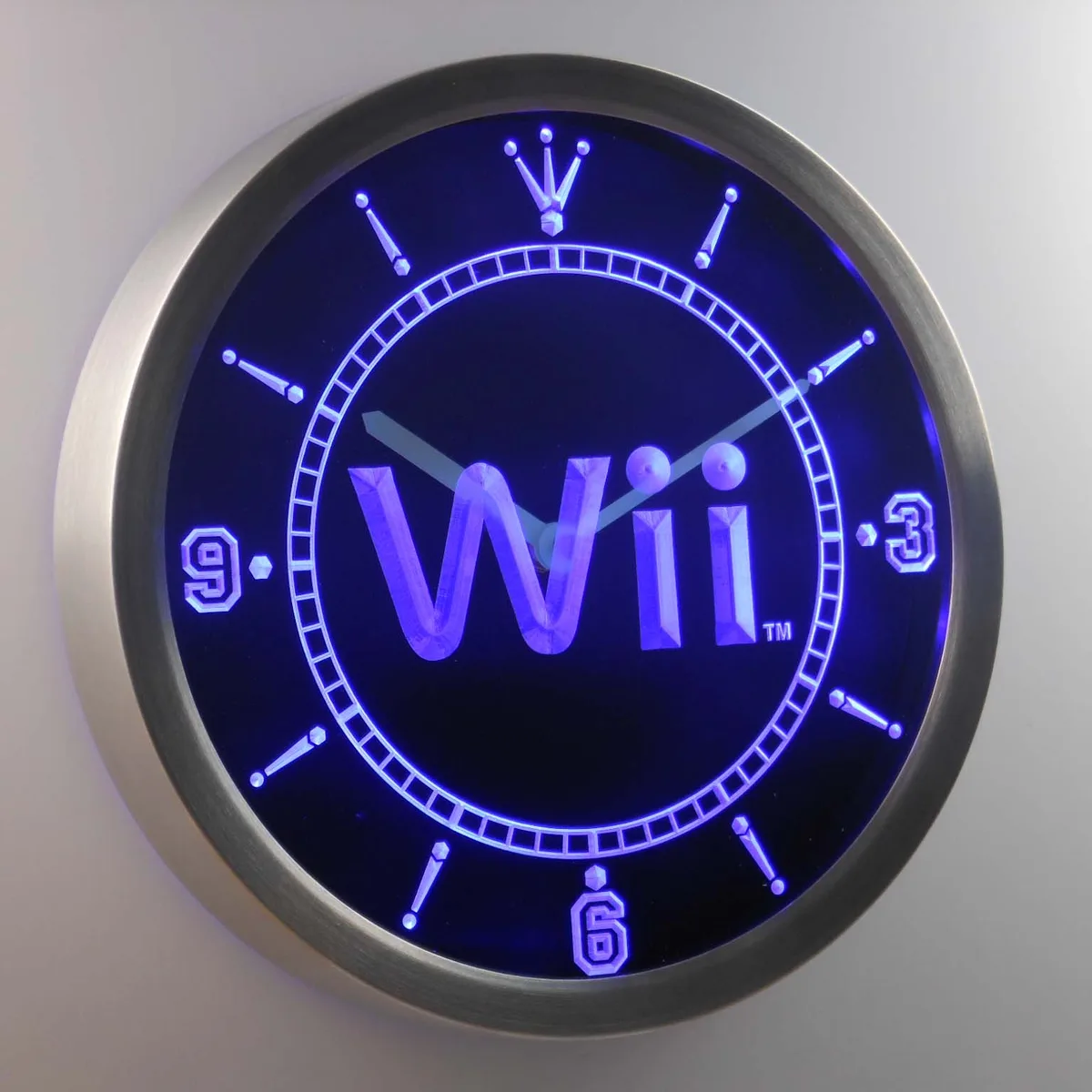 Nintendo Wii LED Neon Wall Clock