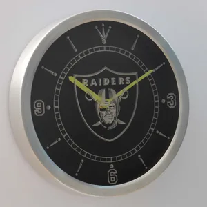 Oakland Raiders LED Neon Wall Clock