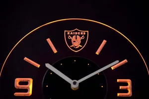 Oakland Raiders Modern LED Neon Wall Clock
