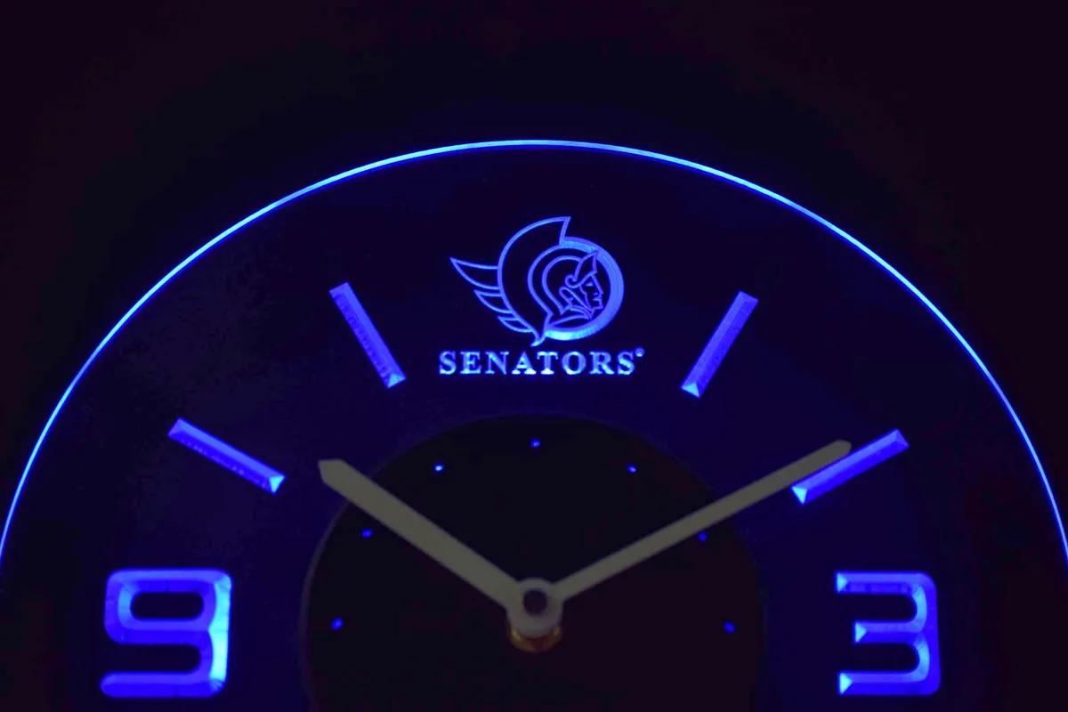 Ottawa Senators Modern LED Neon Wall Clock