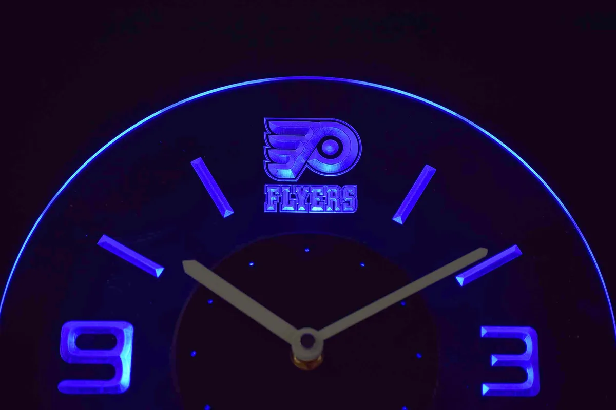 Philadelphia Flyers Modern LED Neon Wall Clock