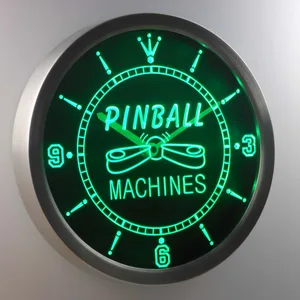 Pinball Machines LED Neon Wall Clock