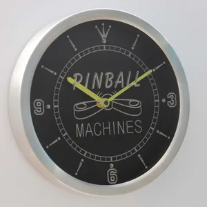 Pinball Machines LED Neon Wall Clock