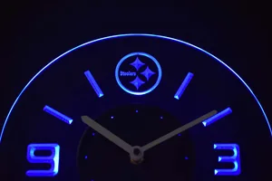Pittsburgh Steelers Modern LED Neon Wall Clock