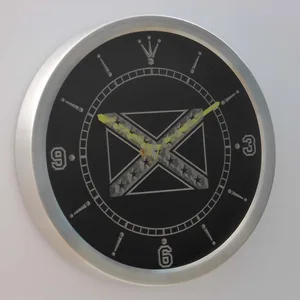 Rebel Confederate Flag LED Neon Wall Clock