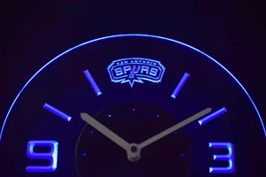 San Antonio Spurs Modern LED Neon Wall Clock