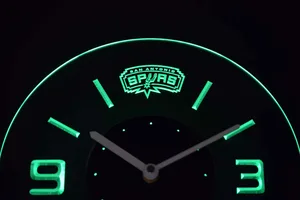 San Antonio Spurs Modern LED Neon Wall Clock